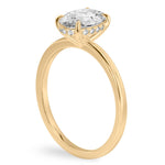 Stunning 1.0- 2.0 CT Oval Moissanite Engagement Ring with Hidden Halo Design 2