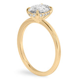 Stunning 1.0- 2.0 CT Oval Moissanite Engagement Ring with Hidden Halo Design 2