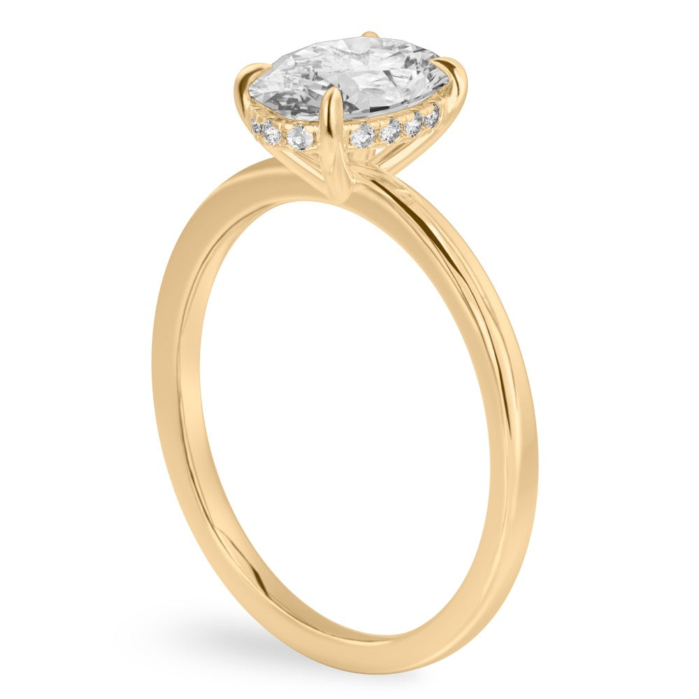 Stunning 1.0- 2.0 CT Oval Moissanite Engagement Ring with Hidden Halo Design 2
