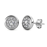 Round Cut Cubic Zirconia in 925 Sterling Silver Earrings 5
