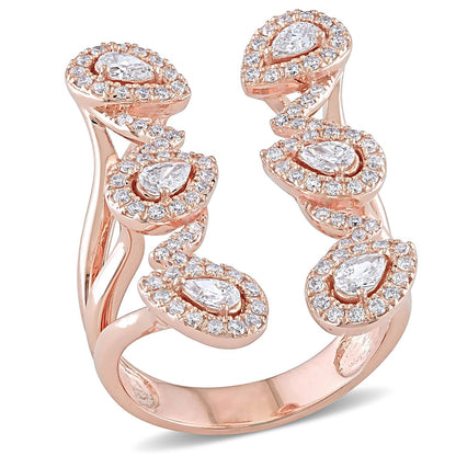 Round Cut Cubic Zirconia in 925 Sterling Silver Wedding Bands 1