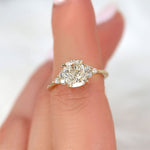 Stunning 2 CT Cushion Moissanite Engagement Ring with Cluster Design 5