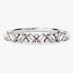 Stunning 0.30 CT Round & Baguette Moissanite Stones Alternative Diamond Wedding Band 3