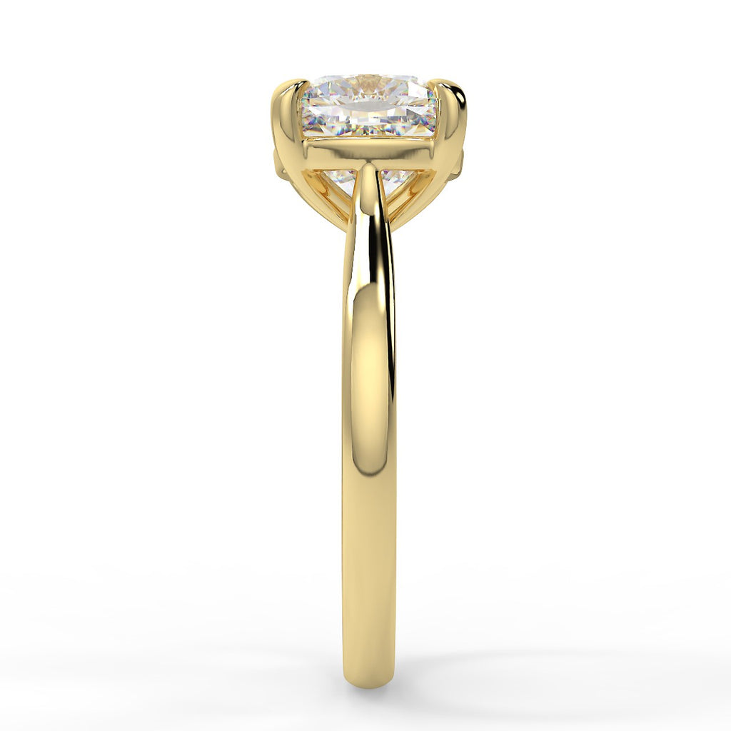Stunning 2.80 CT Cushion Moissanite Engagement Ring with Solitaire Design 4