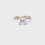 Stunning 3.0 CT Cushion Moissanite Engagement Ring with Hidden Halo & Pave Design 3