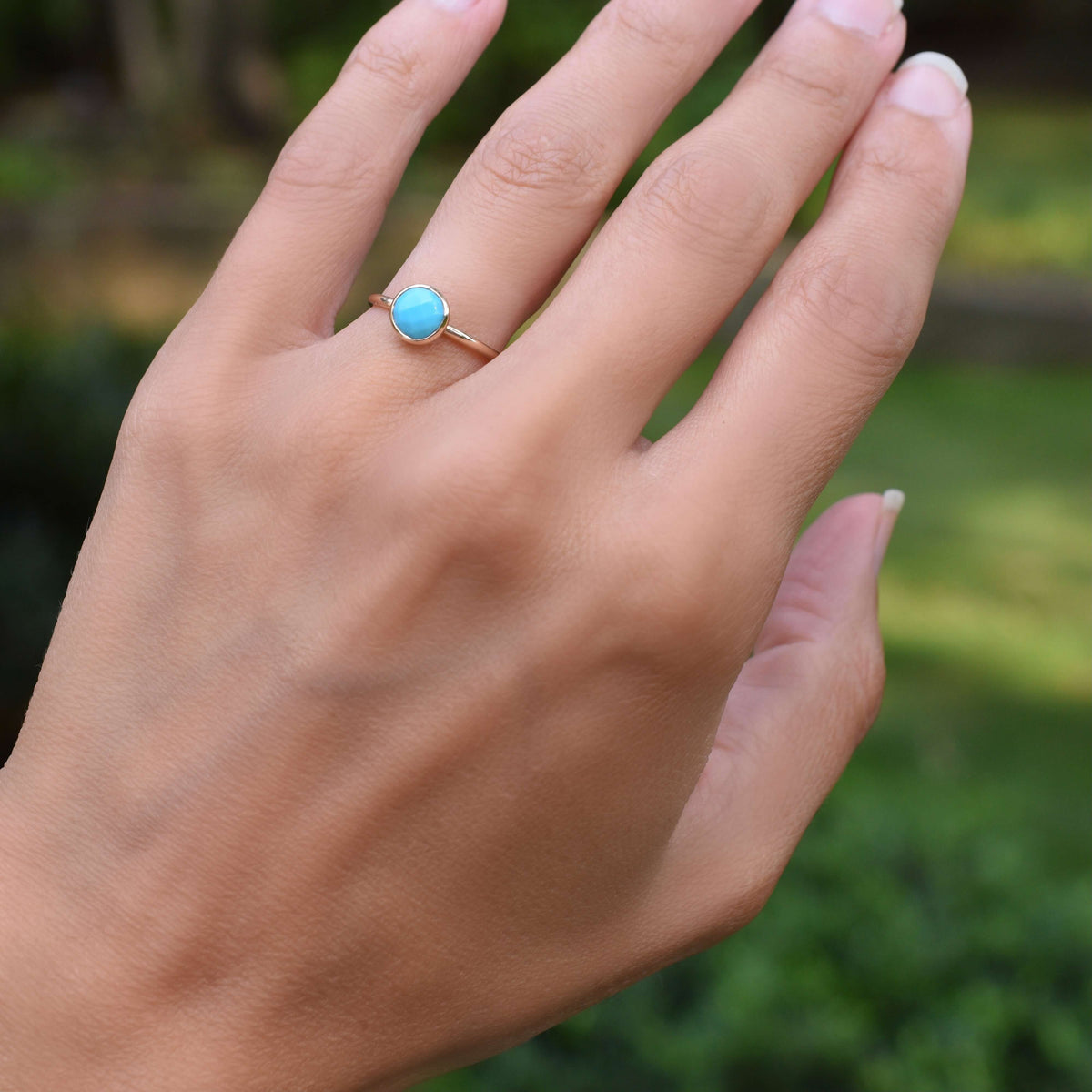 0.90 CT Round Topaz Lab Made Diamond-December Birthstone Engagement Ring 2