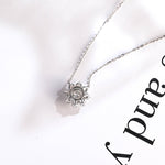0.50 TCW Round Moissanite Diamond Halo Pendant Necklace in Solid Gold 10