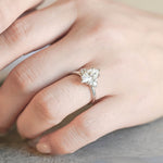 Stunning 3.0 CT Marquise Cut Moissanite Engagement Ring with Cluster Design 10