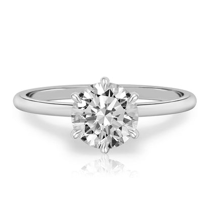 Stunning 1.0- 2.0 CT Round Moissanite Engagement Ring with Solitaire Design 1