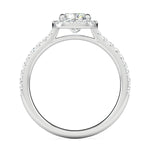 Stunning 0.5 CT Cushion Moissanite Engagement Ring With Halo & Pave Design 3