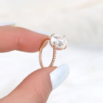 Stunning 4.20 CT Oval Moissanite Engagement Ring with Hidden Halo Design 8