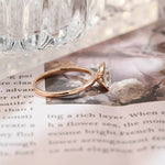 1.0 CT Emerald Cut Moissanite Engagement Ring with Half Bezel Design 6