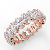 Stunning 2.50 TCW Oval Moissanite Stones Full Eternity Wedding Bands 9