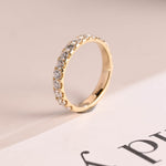 Stunning 0.2 TCW Round Moissanite Stones Half Eternity Wedding Bands 7