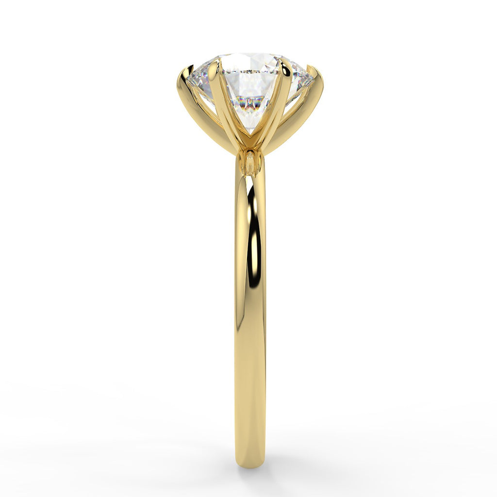 Stunning 2.0 CT Round Moissanite Engagement Ring with Solitaire Design 3