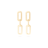 1.50 TCW Round Cut Moissanite Chain Earrings in Gold 7