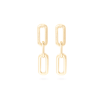 1.50 TCW Round Cut Moissanite Chain Earrings in Gold 8
