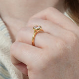Stunning 0.50-1.50 CT Round Moissanite Engagement Ring With Bezel Design 7