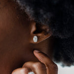 Round Cut Cubic Zirconia in 925 Sterling Silver Earrings 3