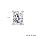 Round Cut Cubic Zirconia in 925 Sterling Silver Earrings 5
