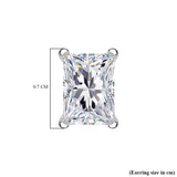 Round Cut Cubic Zirconia in 925 Sterling Silver Earrings 5