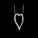 Round Cut Cubic Zirconia in 925 Sterling Silver Necklace 7