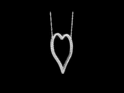 Round Cut Cubic Zirconia in 925 Sterling Silver Necklace 11