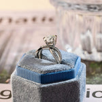 Stunning 2.0 CT Round Moissanite Engagement Ring with Pave Design 6