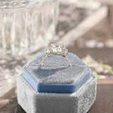 Stunning 4.0 CT Radiant Moissanite Engagement Ring with 3 Stones & Pave Design 8
