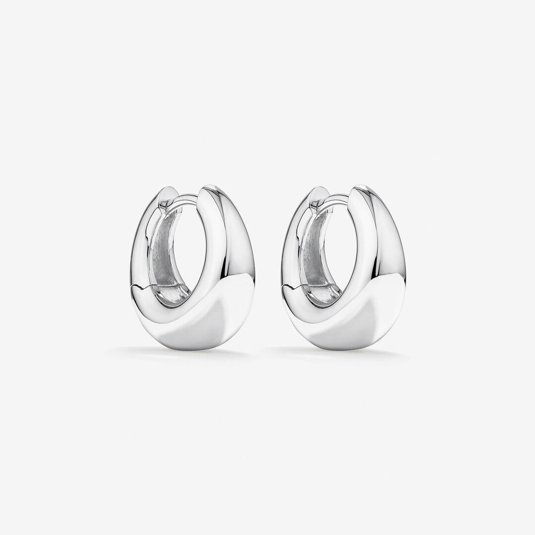 Round Cut Cubic Zirconia in 925 Sterling Silver Earrings 1