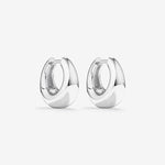 Round Cut Cubic Zirconia in 925 Sterling Silver Earrings 1