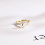 Stunning 1.0 - 2.0 CT Asscher Moissanite Engagement Ring With Pave Design 1