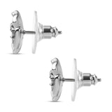 Round Cut Cubic Zirconia in 925 Sterling Silver Earrings 5
