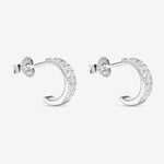 Round Cut Cubic Zirconia in 925 Sterling Silver Earrings 3