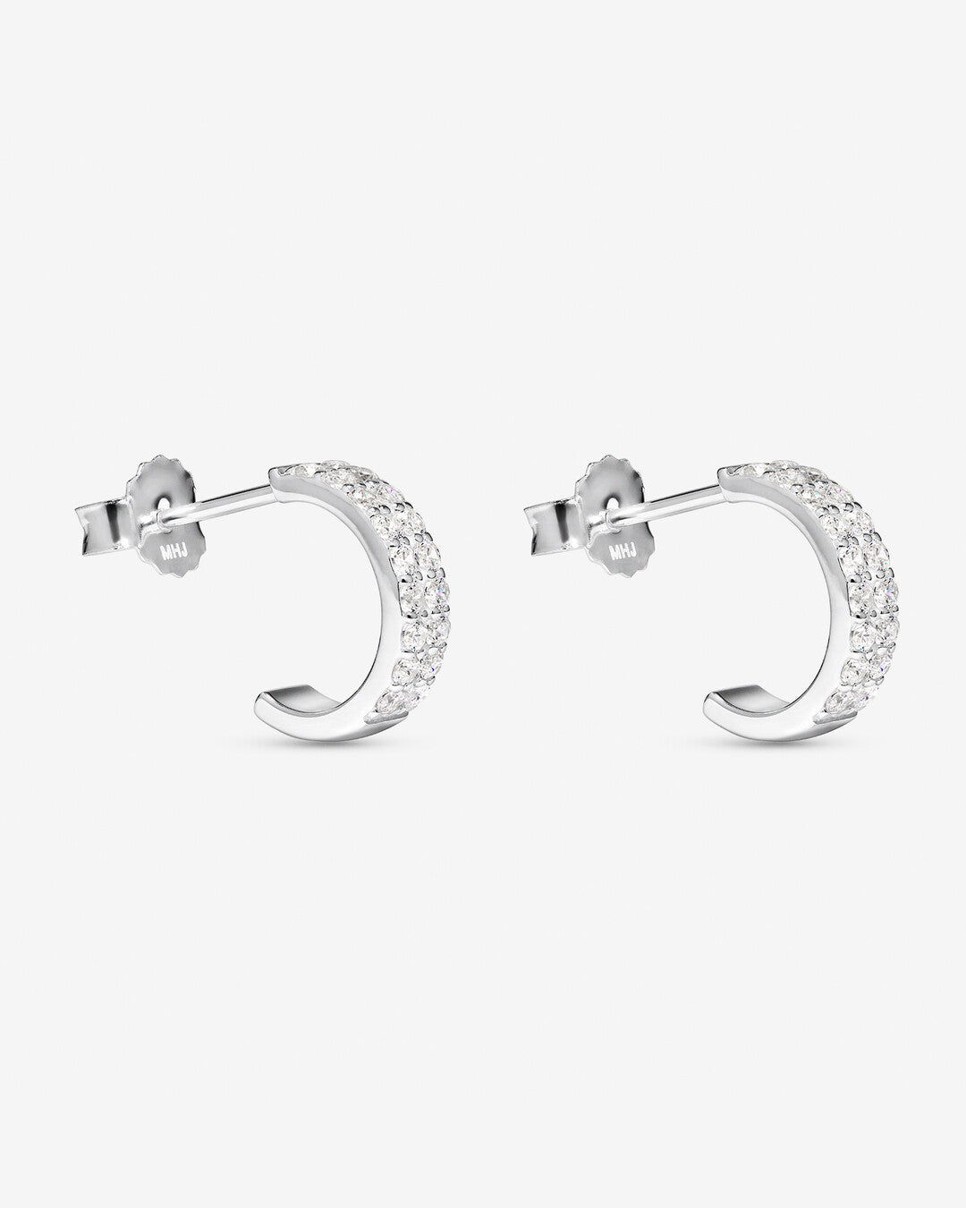 Round Cut Cubic Zirconia in 925 Sterling Silver Earrings 3