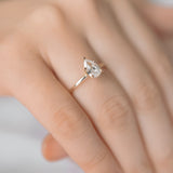 Stunning 1 CT Pear Moissanite Engagement Ring With Solitaire Design 7