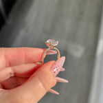 Stunning 3.50 CT Oval Moissanite Engagement Ring with Hidden Halo & Pave Design 4