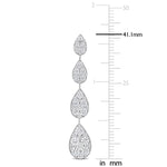 Round Cut Cubic Zirconia in 925 Sterling Silver Earrings 9
