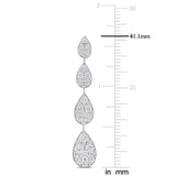 Round Cut Cubic Zirconia in 925 Sterling Silver Earrings 9