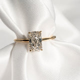 Stunning 1.70 CT Radiant Moissanite Engagement Ring with Solitaire Design 2