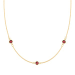 0.38 TCW Round Garnet Lab Made Diamond- January Birthstone Necklace 1