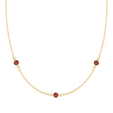 0.38 TCW Round Garnet Lab Made Diamond- January Birthstone Necklace 1