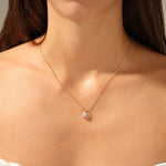 2.0 CT Cushion Moissanite Diamond Solitaire Pendant Necklace in Solid Gold 4