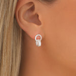 Round Cut Cubic Zirconia in 925 Sterling Silver Earrings 5