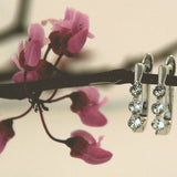 Round Cut Cubic Zirconia in 925 Sterling Silver Earrings 2