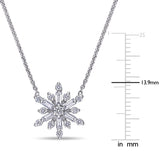 Round Cut Cubic Zirconia in 925 Sterling Silver Necklace 10