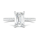 Stunning 0.5 CT Emerald Moissanite Engagement Ring With Pave Design 1