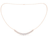 0.40 TCW Round Moissanite Diamond Mini Choker Necklace in Solid Gold 7