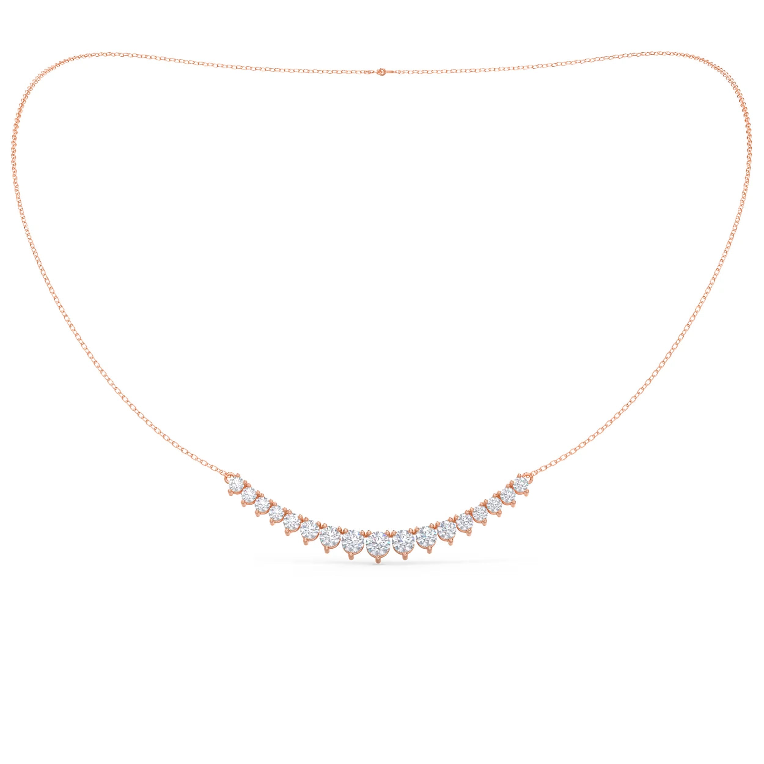 0.40 TCW Round Moissanite Diamond Mini Choker Necklace in Solid Gold 7