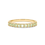 0.33 CT Round Peridot Lab Made Diamond- Aug Birthstone Eternity Wedding Band 5